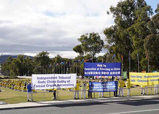 反迫害25年　澳洲法轮功学员首都集会